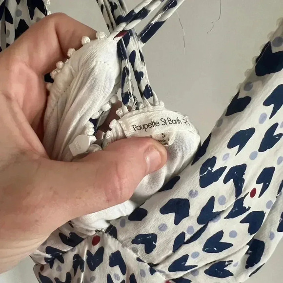 134 Poupette St Barth Maxi Tank Dress Size Small Color Blue White - Picture 4 of 6
